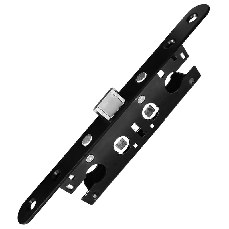 2 Point Bolt Mortise Lock Set Storm Door Fits Pella Handleset, Storm Door Lock Replacement Parts, Black Face Plate