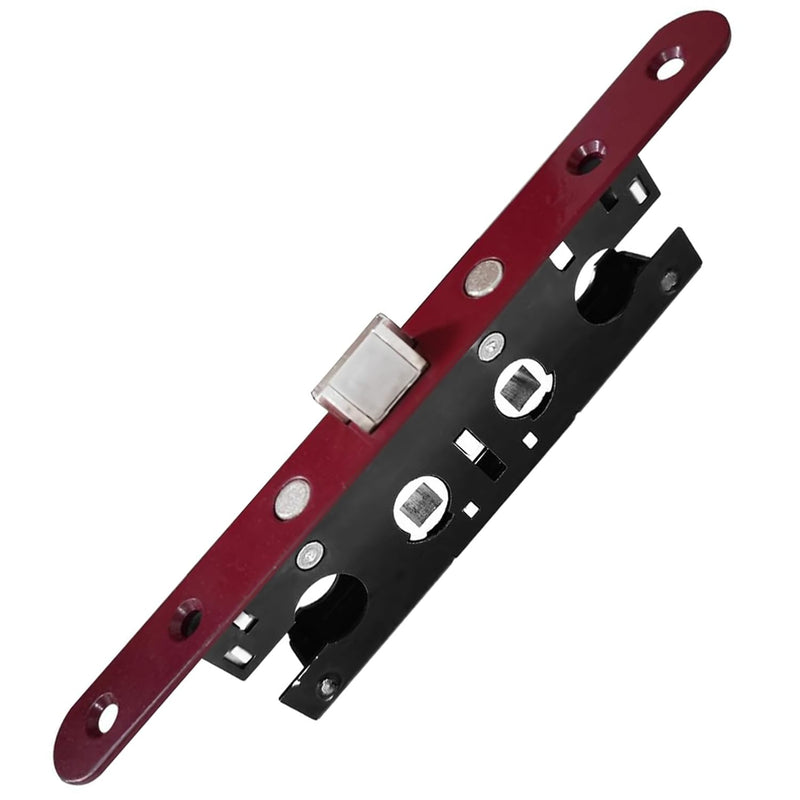 2 Point Bolt Mortise Lock Set Storm Door Fits Pella Handleset, Storm Door Lock Replacement Parts, Red Face Plate