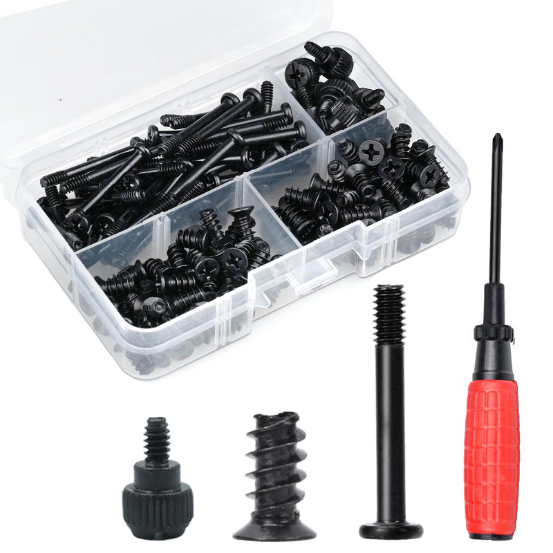 160 PCS Computer Screws Kit - PC Case Fan Mount Screws Assortment - Long Short Screws 30mm and 10mm SK100-2 160pcs