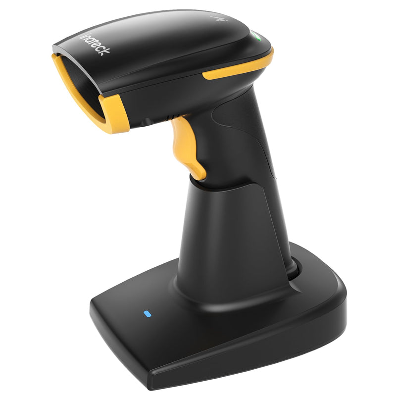 Inateck Bluetooth Barcode Scanner 2D, Wireless 2D QR Code Scanner with 2600 mAh Battery and Smart Charging Base, Handheld Scanner Support AI, APP, SDK, BCST-36 BCST-36-BK