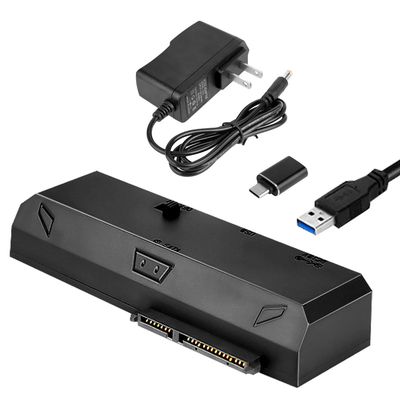 SATA to USB Adapter for 2.5 3.5 Inch HDD/SSD Hard Drive Disk, Optical Drive, with 12VPower Adapter, 2-in-1 SATA to USB Adapter