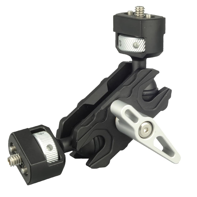 Articulating Magic Arm with 1/4"-20 Screws (with Retractable Locating Pins for ARRI), Flexible Articulating Arm Camera Field Monitor Mount with Dual Ball Heads for Camera Cage