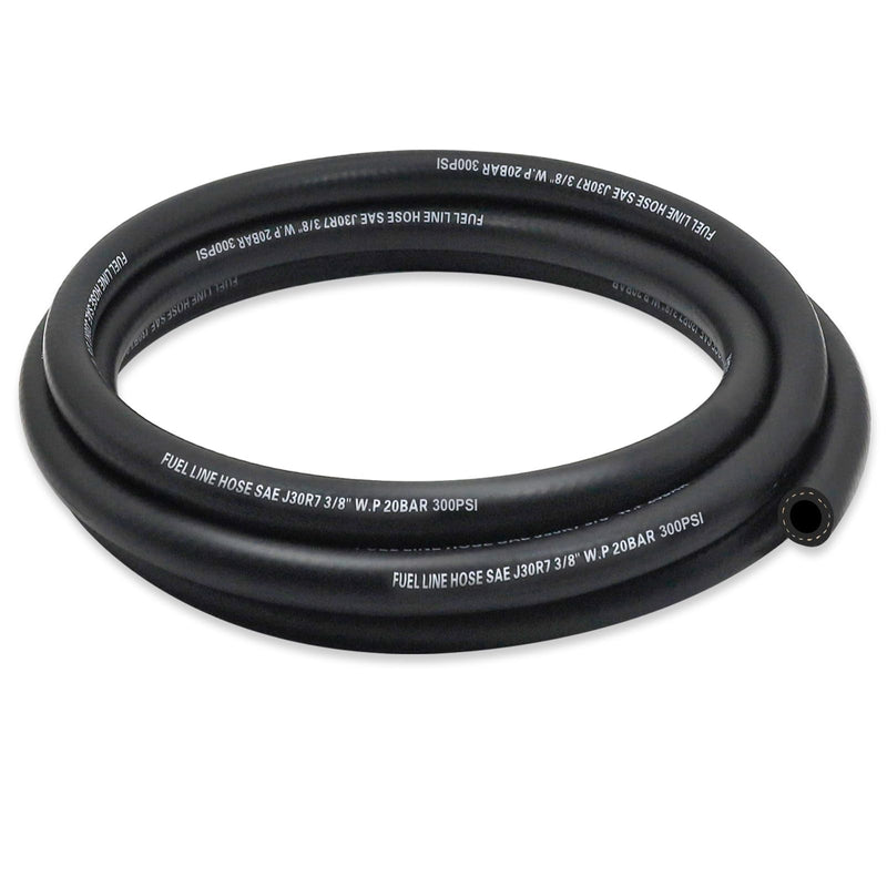 3/8 Fuel Line, NBR Rubber 3/8 Fuel Hose Nylon Braided, Fuel Line Hose for Automotive Vehicles(5FT) 3/8 ID (5FT)