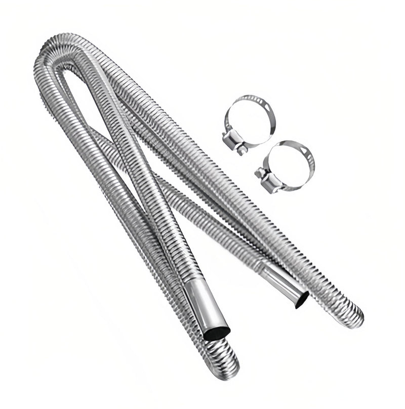 Diesel Heater Replacement Exhaust Pipe, 300cm,118.11inch, Single Layer Stainless Steel Air Generator Extension Kit Fuel Tank Gas Vent Hose (300cm single-layer) 300cm single-layer