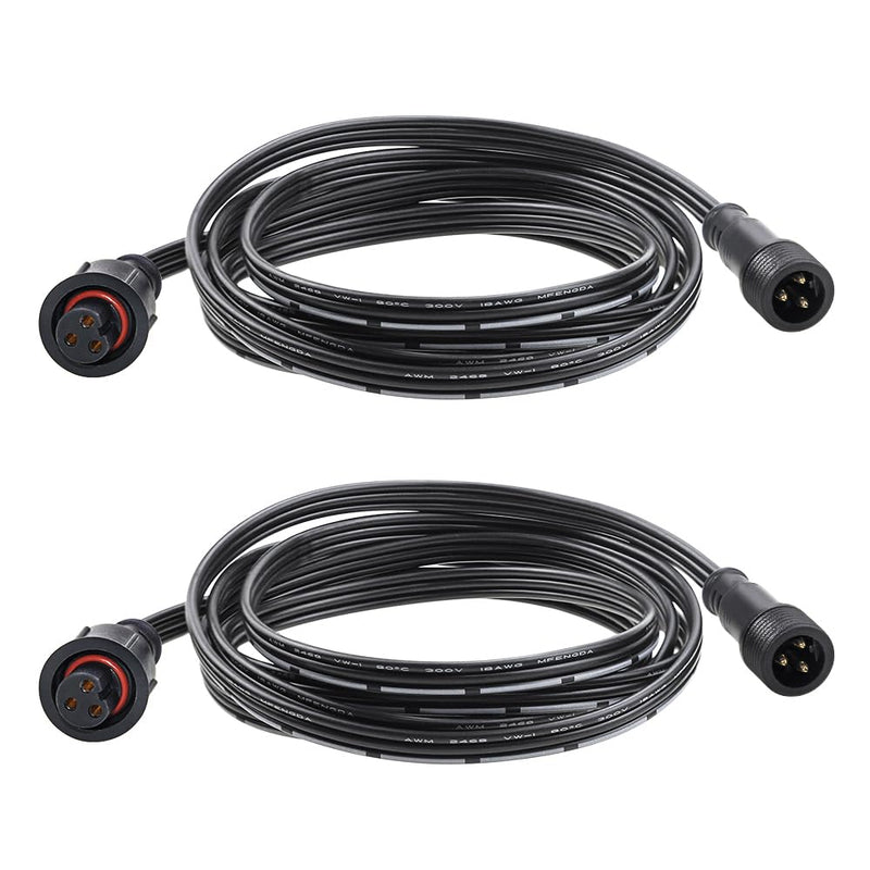 ALITOVE 16.4ft 3 Pin xConnect Extension Cable with 17mm Male & 12mm*23mm Female X-Connector 18AWG Power Cord IP68 for B0923SDR5T B0CM95W84B B0CW9NQ12K WS2811 Halloween Christmas Pixel Lights(2 Pack) 2 of 16.4FT