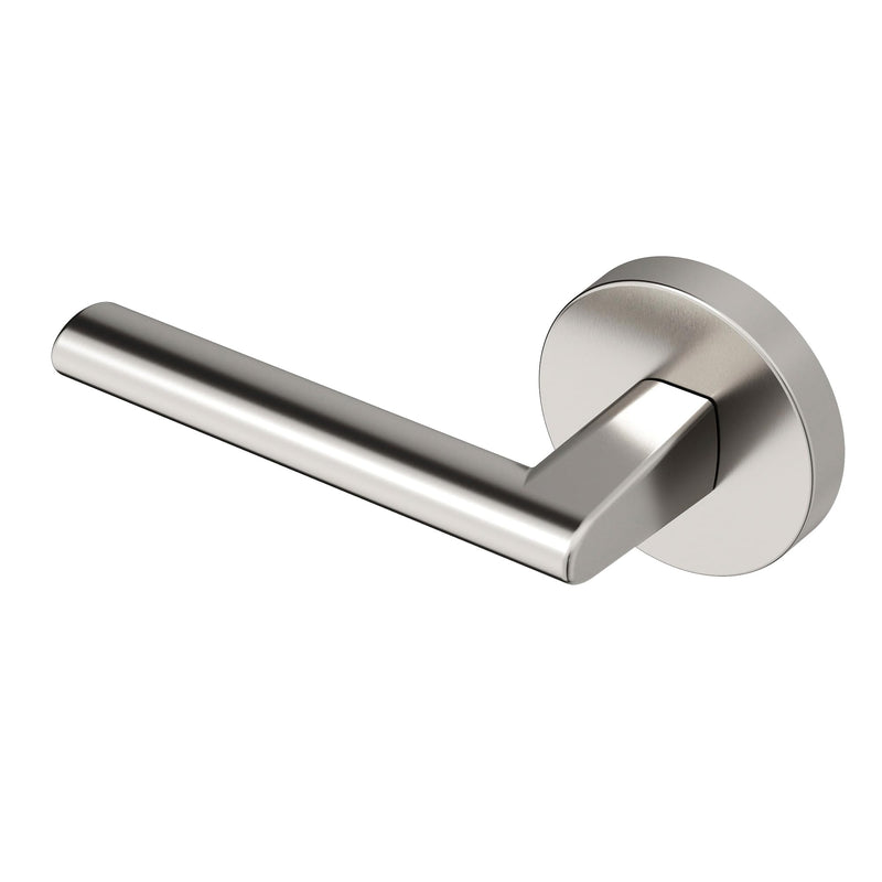 Okun Brio Dummy Door Handle, Brushed Nickel Non-Turning Door Lever 1-Pack – Decorative Reversible Interior Handle for Closet, Pantry, Hallway & French Doors, Sleek Modern Design