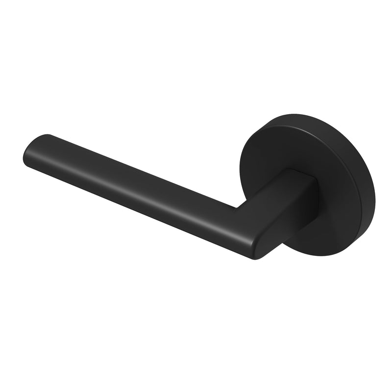 Okun Brio Dummy Door Handle, Matte Black Non-Turning Door Lever 1-Pack – Decorative Reversible Interior Handle for Closet, Pantry, Hallway & French Doors, Sleek Modern Design
