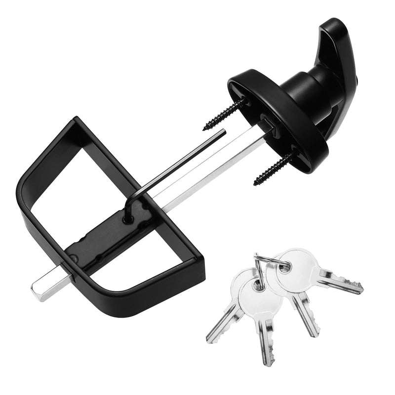 Shed Door Latch, Safe and Durable, Premium Shed Locks with 4 Keys, Widely Use, T-Handle Lock Kit for Storage Barn, Chicken Coops, Camper, Easy to Install, 4½" and 5½" Stem 5-1/2 Inch Stem
