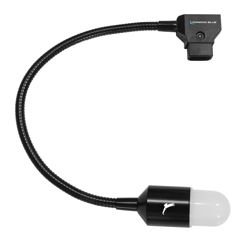 KONDOR BLUE | Firefly D-Tap Light 12" | D-Tap Powered Light, Adjustable Brightness, Red-Light Stealth Mode, & Flexible gooseneck That Holds Position | Filming in lowlight or Even Pitch-Black Settings Black 12 Inch