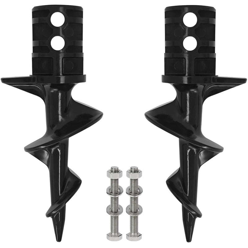 2 Pack Dock Sand Auger for PVC Tubing Sandbar Anchor Securing Your Boat with Ease Fits 1.730" I.D. or 1.790" I.D PVC,Replace Sand Dock Auger Boat Anchor(with 2 Screws)