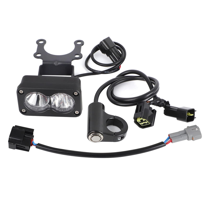 Dirtbike Headlight Kit for Sur-Ron Segway X260 Talaria Sting R MX4 PC Lens Motorcycle Light Bar Led Headlamp with Blue Light Switch White Upgraded white light