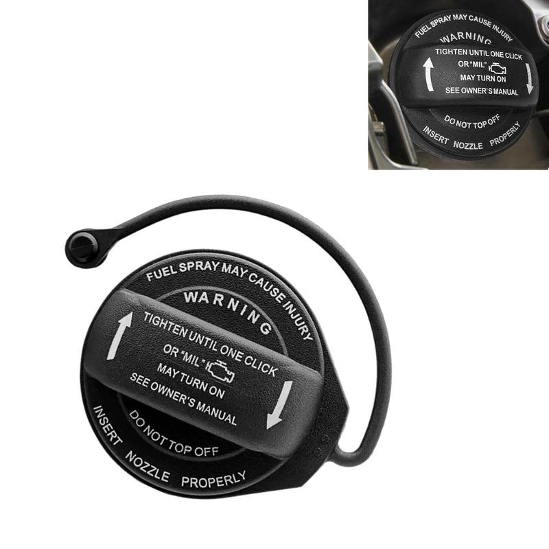 Pack-1 Car Fuel Tank Cap, 2.44" Waterproof Leakproof Sealing Cap, Fuel Filler Port Stay Closed Protective Cover Replacement 5C0201550T 5Q0201550L, Compatible with Volkswagen Audi (Black)