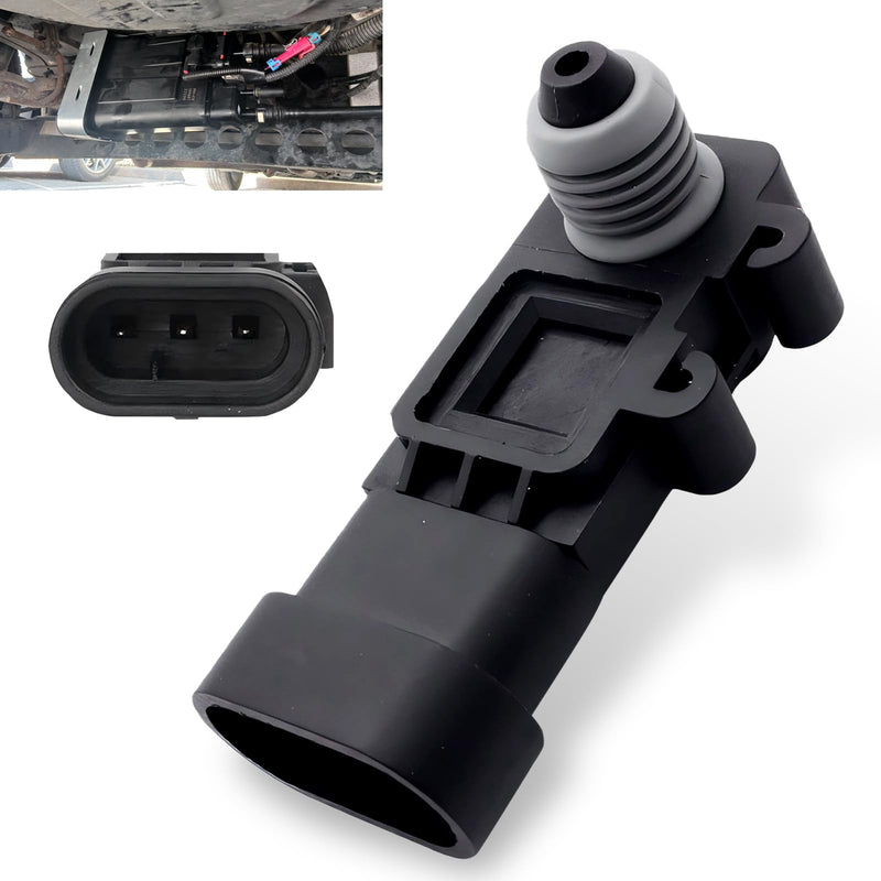 1 PC Car Pressure Sensor, Original Replacement 16238399 9377680 09377680 16196060, Vapor Vent Port Tank Pressure Sensor to Solve Fault Light Flashing, Compatible with Delphi III (Black)