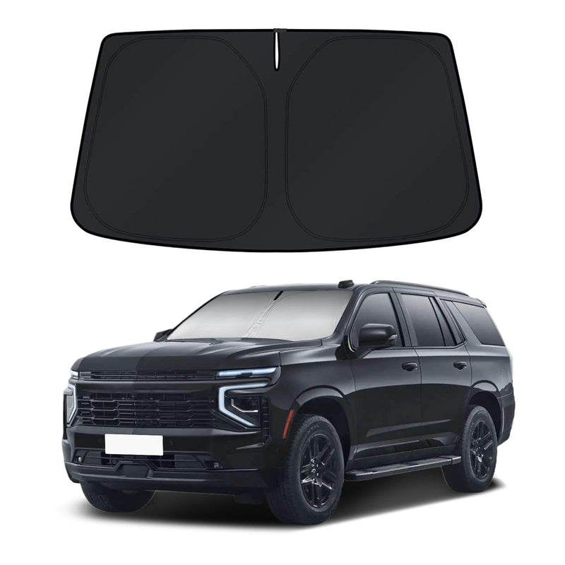 Car Sun Shade for 2021-2025 Chevrolet Tahoe Accessories Windshield Sunshade Cover Front Window Shade Custom Fit Tahoe Sun Visor Protector Foldable Blocks UV Rays For Chevrolet Tahoe 2021-2025