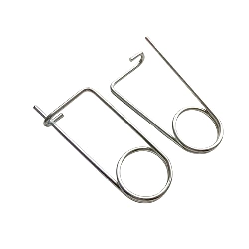 Steel Brooch Shape Open Safety pin Spring pin, Quick Lock line Lock pin Locking Fasteners for Farm Lawn Garden Hooks (0.24x5.08in(6x129 mm)-2Pcs) 0.24x5.08in(6x129 mm)-2Pcs