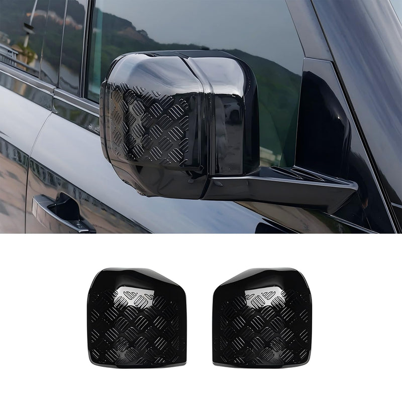 Rearview Mirror ABS Black Body Anti-Scratch Protection Cover Trim Kit Compatible with 2020-2025 Land Rover Defender 90 110 130 Decoration Armor Sticker Trim Exterior Accessories Rearview Mirror Cover