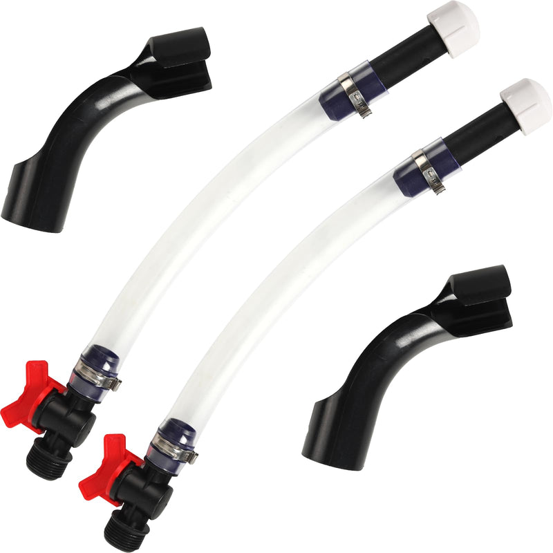 Fuel Jug Hose 3044 Replacement Kit with 2 Elbow Adapters,2 Fuel Hoses with Valve,Compatible with VP Racing Fuel Jug,5.5 and 10 Gallon Fuel Cans,Diesel Fuel Can,Dirt Bike,Motorcycle Accessories Fuel Hose with Valve+Elbow Adapter