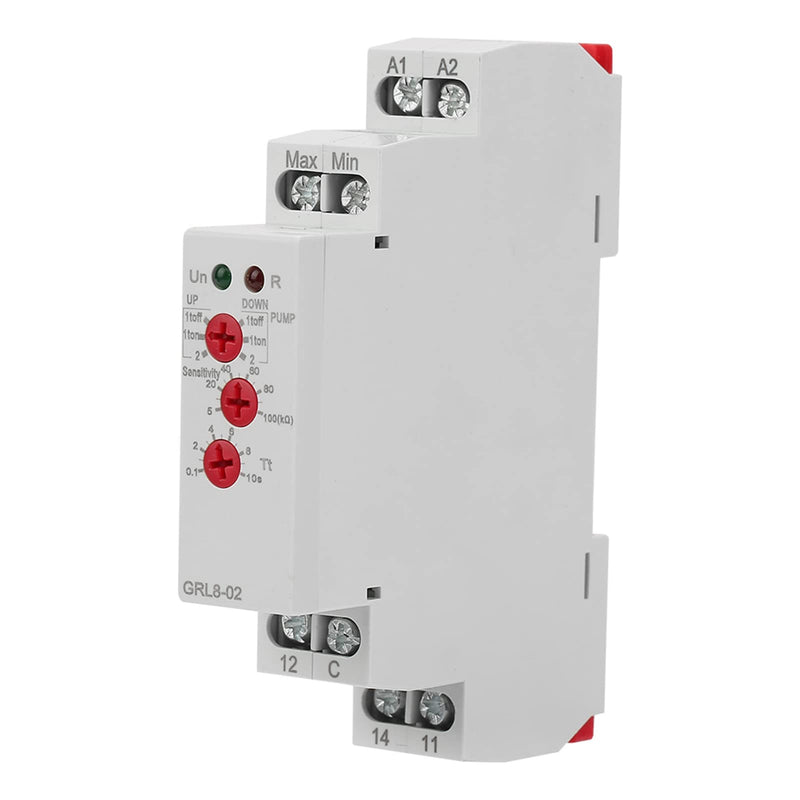 GRL8 02 Liquid Level Control Relay Water Level Controller 10A AC DC 24V 240V, Liquid Control Relay GRL8 02 Pool Water Level Controller with DIN Rail Mount