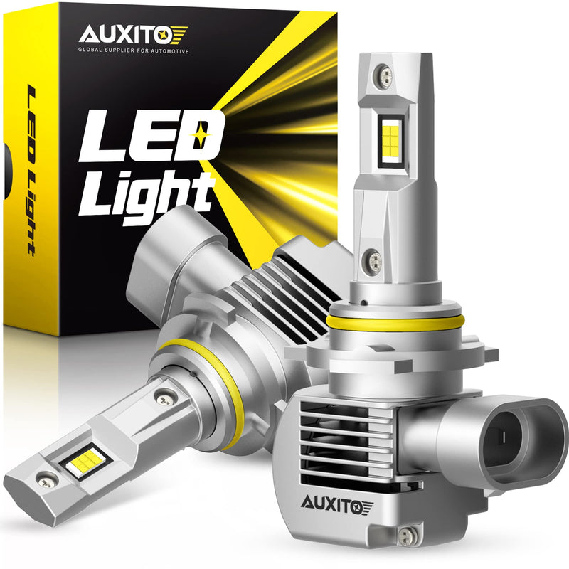 AUXITO Upgraded 9012 Bulbs, 44000LM 6000K Driving Lights with Cooling Fan, Plug & Play HIR2 Fog Light Bulbs, Super Bright IP68 Waterproof, Pack of 2
