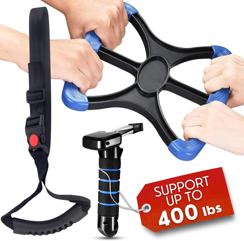 Generic 3-in-1 Elderly Assistance Kit: Standing Aid & Car Assist Grab Handle, Blue, Plastic, 4 inches x 6 inches