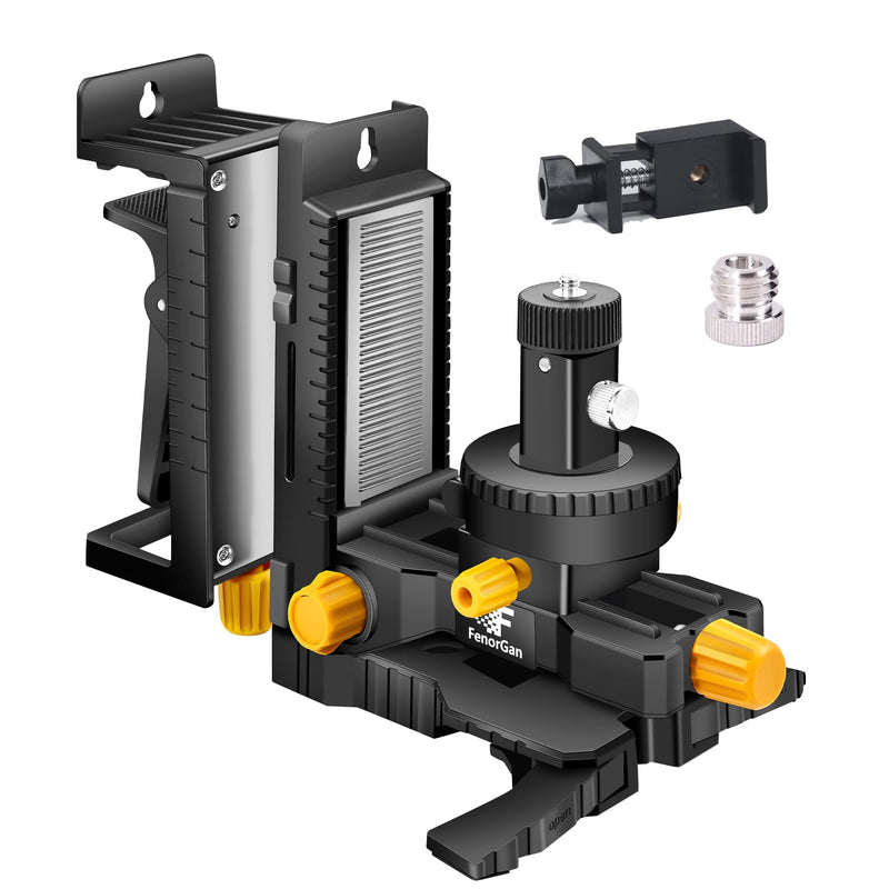 laser level accessory kit 360 ° base, upgraded base stability bracket, with 5/8-inch threaded interface, multifunctional magnetic rotating base with tilt angle adjustment and adjustable clamp