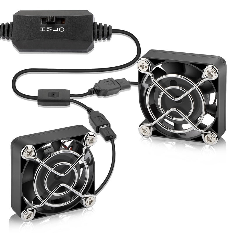 40mm x 10mm Mini USB DC 5V Brushless Case Cooling Fan High Speed for 3D Printer Fan Upgrade Electronic Equipment Helmet Cooling Ventilation Cooler 2-Pack 4010 USB