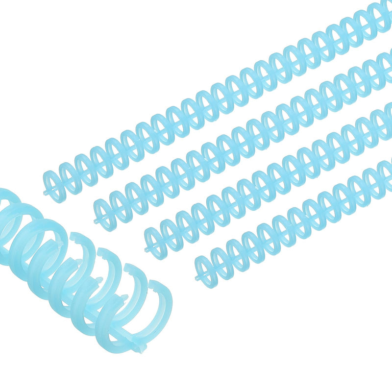PATIKIL 12mm(1/2") Plastic Spiral Binding Coils, 25 Pcs Binding Spirals 85 Sheet Capacity 3:1 Pitch Binding Spirals for Binding Paper Sheets, Sky Blue