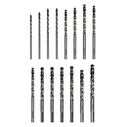 Diablo Metal Demon Drill Bit Set - 1/16" - 3/8" Size Range, 15-Piece