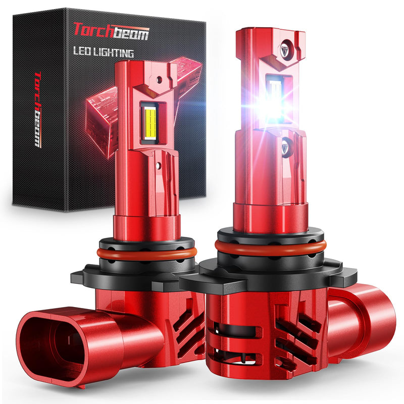 Torchbeam 2025 9012 Bulbs Combo, 9012 45000LM Fog Light Powersports Bulbs for ATVS, 3 Minutes Installation with 15000RPM Cooling Fan, 1:1 Size Plug and Play, Pack of 2