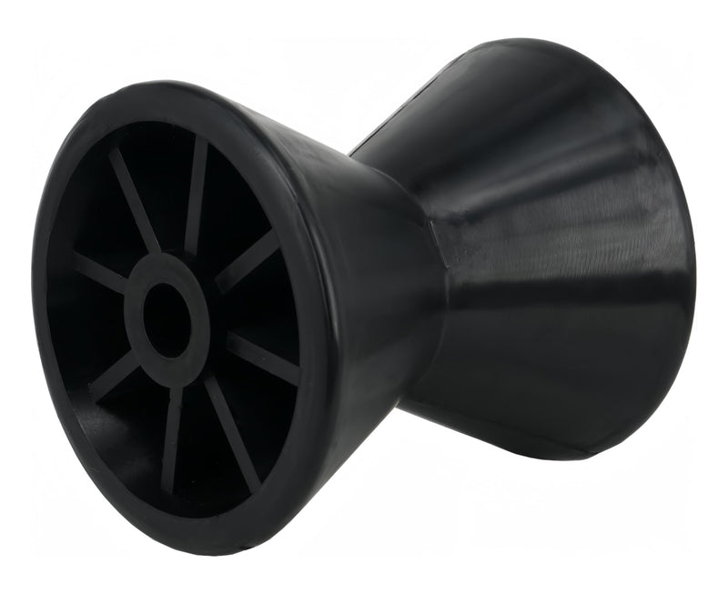 Boat Trailer Roller Parts–Sturdy Bow Roller and Stop,3Inch / 4Inch Boat Trailer Roller with Spoke Fits 1/2" Shaft,PU Marine Keel Trailer Rollers 4 Inch black