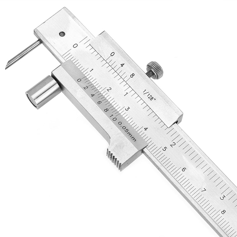 200mm Metal Scriber Calipers, Marking Gauge Calipers, 0-8 inch Carbide Parallel Cross Caliper for Scribing Iron, Steel, Wood and Other Materials