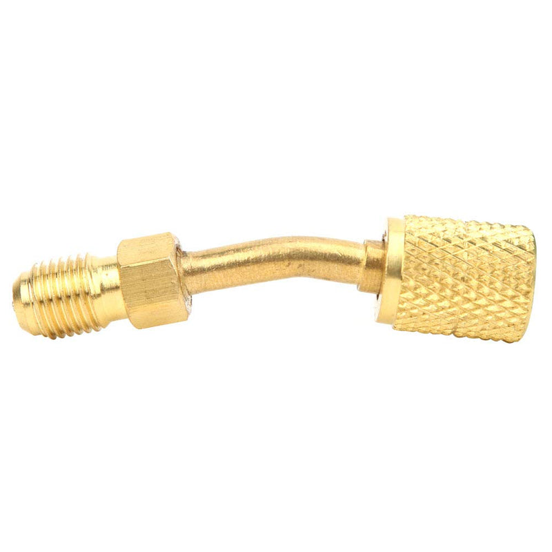 R410A Mini Split System Charging Vacuum Port Adapter, 5/16 Female, 1/4 Male SAE, Brass Converter, for Mini Split System Air Conditioner HVAC