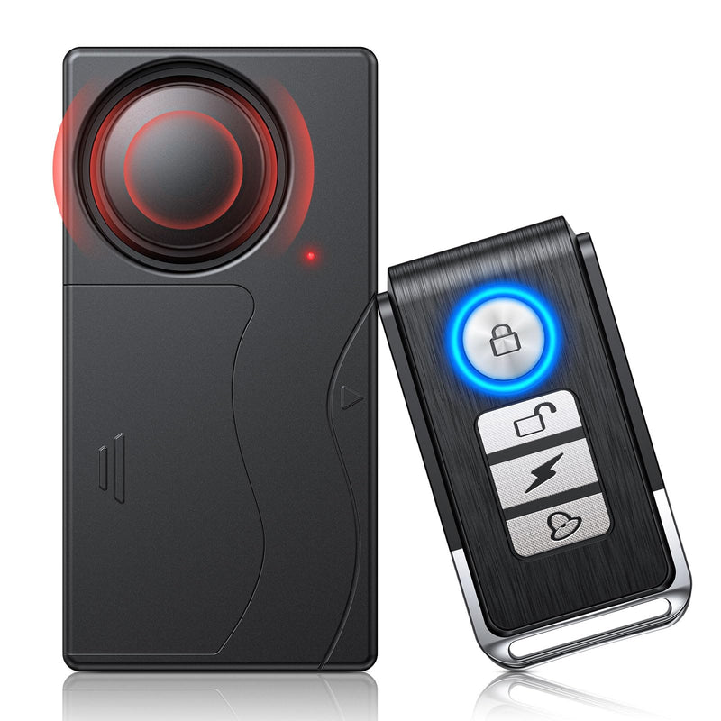 110dB Car Alarm System, Anti-Theft Vibration Alarm with 10 Levels Sensitivity Adjustable, Wireless Remote Anti Theft Device for Car, Truck, RV, E-Bike, Motorcycle