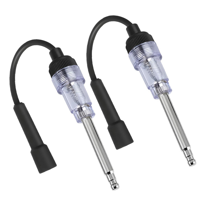 2PCS Car Inline Spark Plug Tester, Auto Straight Boot Engine Ignition Tester Light, Vehicle Engine Ignition Spark Plug Light Checker Accessories, Universal for RV, SUV, Trucks