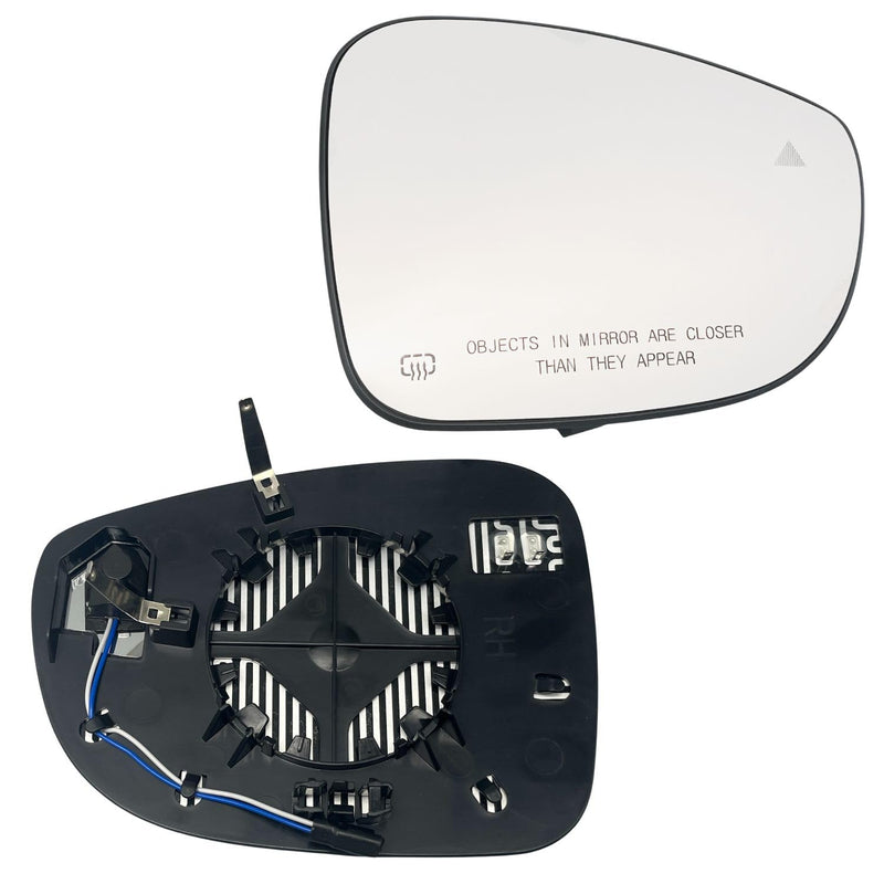Right Passenger Side Mirror Glass Heated W/Blind Spot NO-Auto Dimming Compatible with 2017-2024 Chrysler Pacifica for 2020-2024 Chrysler Voyager（2 PIN ） (Passenger Blind Spot No-Anti-glare) Passenger Blind Spot No-Anti-glare