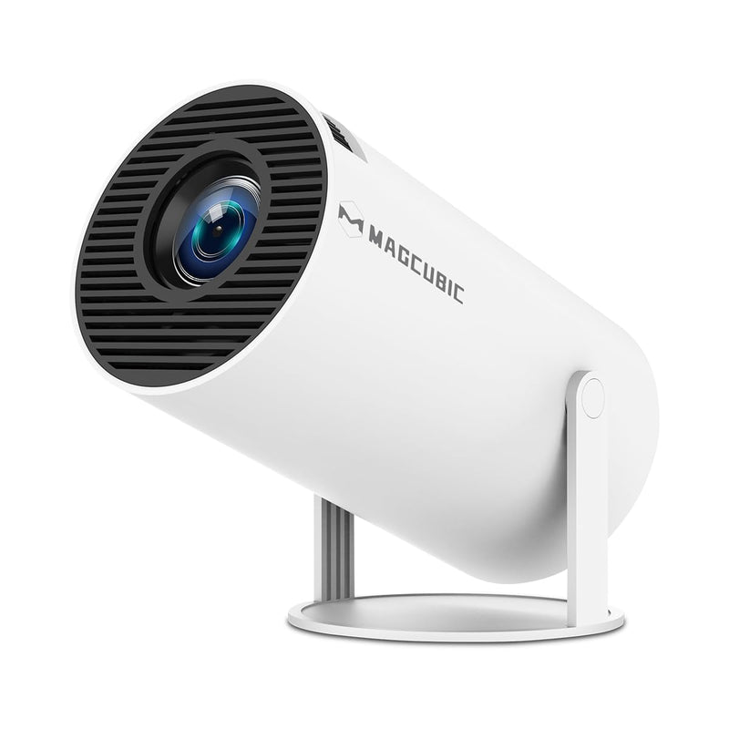Magcubic HY300PRO Mini Projector with WiFi and Bluetooth, 4K Support Smart Portable Projector Auto Keystone, Air Mouse Remote, Voice Control, 180° Rotation, Home Video Proyector Android 11 Electric Focus WE
