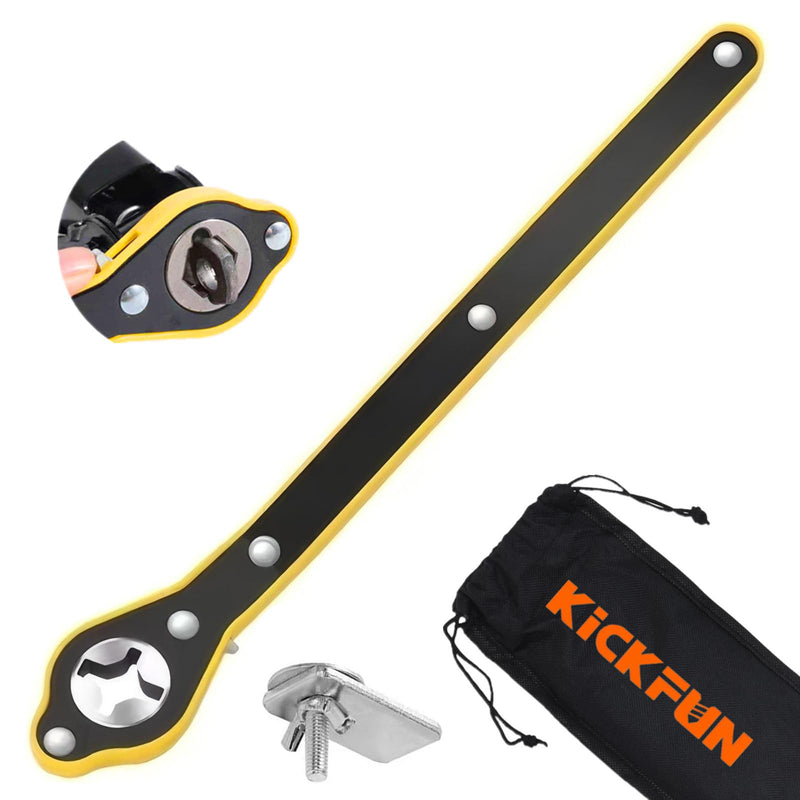Auto Labor-Saving Jack Ratchet Wrench for Car Scissor Jack, 360°Swivel Tire Wheel Jack Lift Speed Handle Repaire Tool for Car/Vans/Travel/SUVs,Cross Head with Conver