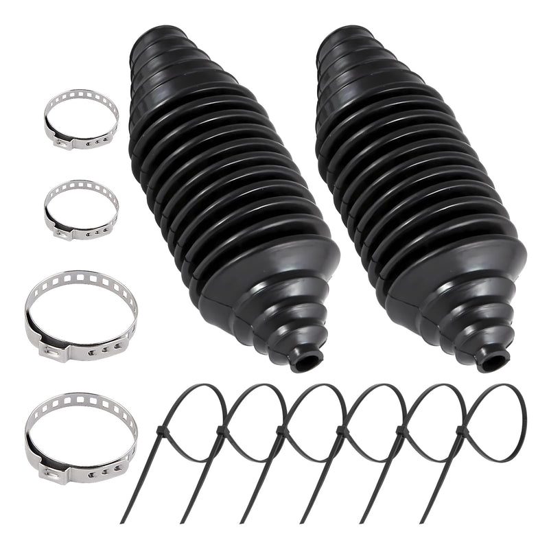 12 PCS Car Rack and Pinion Boot Steering Rack Boot Tool Kit, Silicone Rack and Pinion Steering Boot Pinion Boot Gaiter Kit with Clamps & Cable Ties, Car Replacement Accessories
