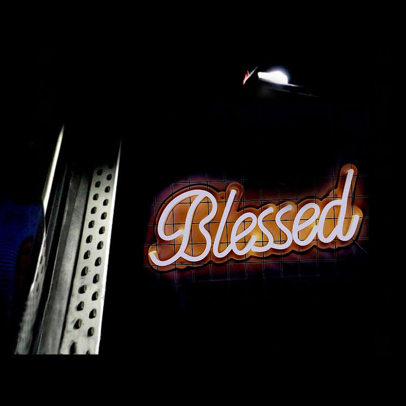 2PCS Car Door Light Logo Projector Blessed Wireless Car Door Projector Universal Fit for Most Cars/Trucks/SUVs Blessed Car Accessories light-funny-blessed