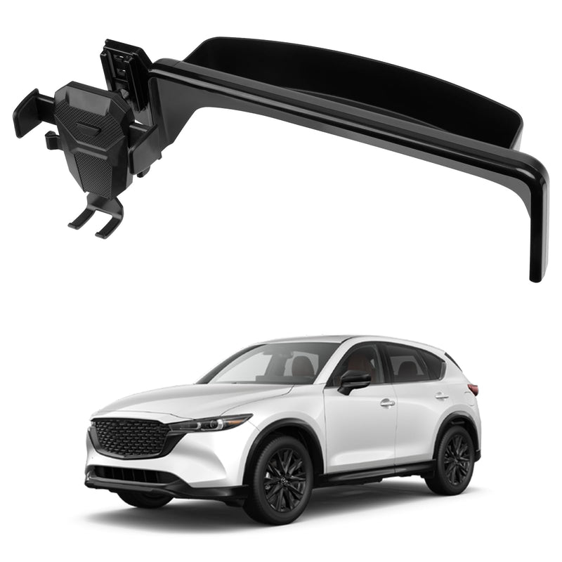 FIILINES Dashboard Storage Tray & Phone Holder Compatible with Mazda CX-5 CX5 2021 2022 2023 2024 2025 (Fit 10.25" Touch Screen) Dash Center Console Organizer Cell Phone Mount Interior Accessories