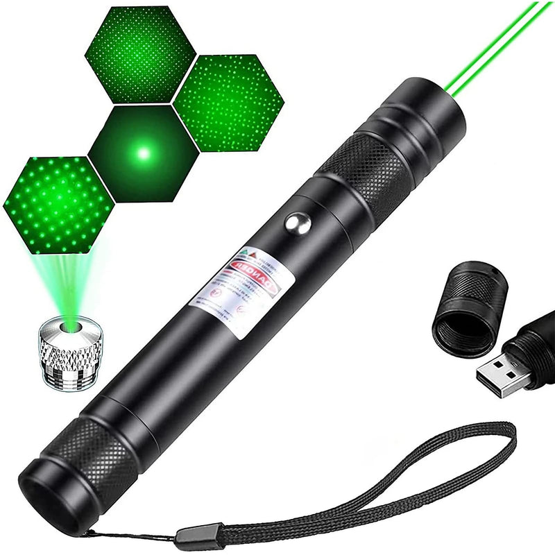 Advanced Long-Range Laser Pointer High Power - Rechargeable Green Laser Pointer with Removable Star Cap - Versatile Laser Pen for Astronomy, Construction, Presentations, and Outdoor Adventures 1