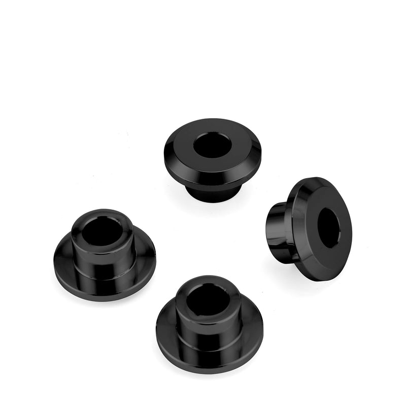 Wsays CNC Handlebar Riser Bushings Solid Billet Aluminum Compatible with Harley Touring Street Electra Road Glide Road King 1983-2025 Fit Softail 2018-2025 Oxidized Black