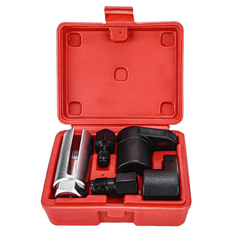 5 PCS Automotive Oxygen Sensor Socket Removal Tool Set, O2 Sensor Wrench and Thread Chaser Set Offset Oxygen Remover, O2 Oxygen Sensor Socket Set Wrench Remover Tool Kit