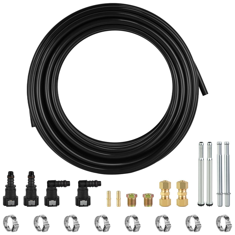 Mupera 3/8" Fuel Line Repair Kit - Premium Nylon Fuel Line Replacement Kit, FLK-38 Automotive Nylon or Steel Fuel Line Tubing Kit for Cars, Trucks, and SUVs AIRKIT-3/8