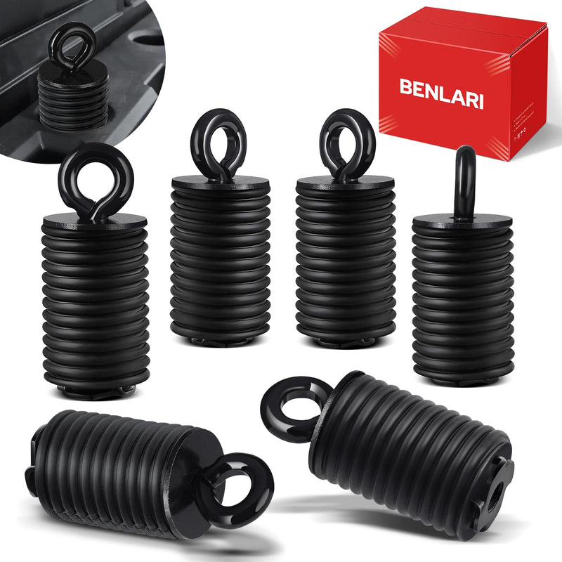 Benlari UTV Tie Down Anchors 1-7/16" Lock and Ride Iron Ruber Fit for Polaris Ranger General 1000 XP 900 XP 800 700 500 570 General 1000 Fit for 1-7/16" Hole 2013-2025 Black