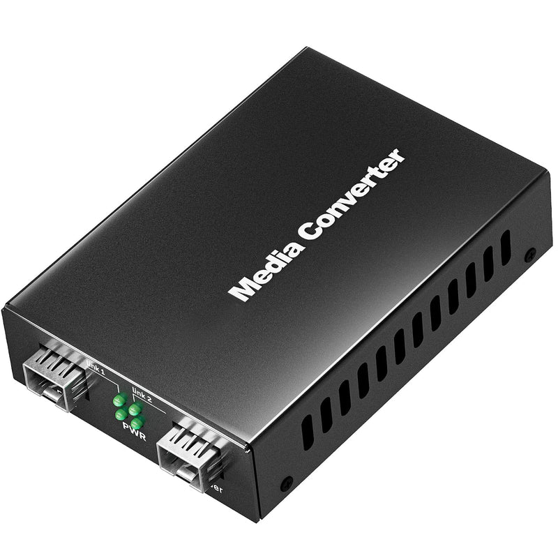 1.25Gbps Two Ports SFP OEO Mode Media Converter, Optical-Electrical Fiber Count Converter, SFP Repeater for SFP+ SR Module and 1000Base-T Module, Fiber to Ethernet Transmission up to 100KM 1.25Gb 2 Ports SFP OEO Mode Media Converter