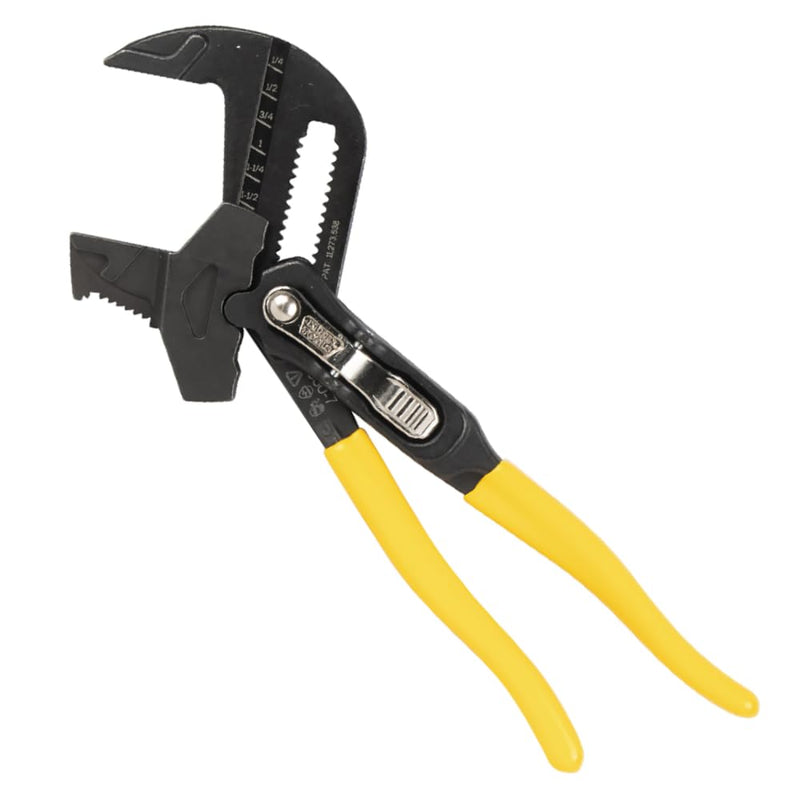 Klein Tools D5307 Plier Wrench, High Leverage Multi-Use Pump Plier with Adjustable and Reversible Double-Sided Jaw, Smooth and Knurled Teeth, 7-Inch 7-Inch (1-Piece)