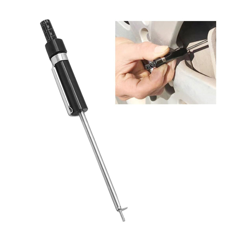 Brake Pad Thickness Gauge Measure Tool with Scale- Brake Shoe Gauge Car Brake Measuring Tool for Internal External Brake Pads Tester Measurement- Auto Brake Pad Thickness Detection Pen Scale 1PC