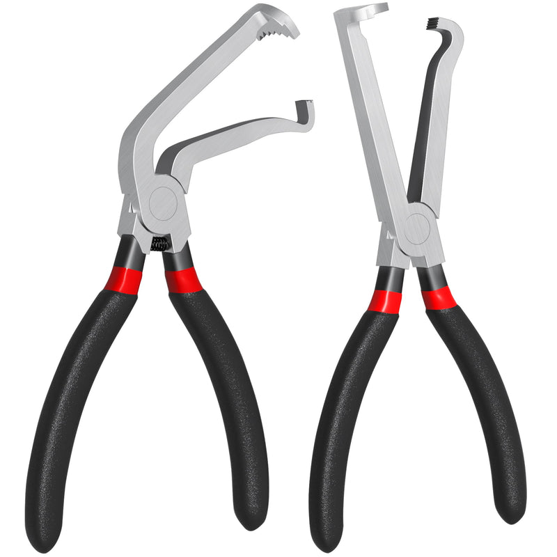 Electrical Disconnect Pliers, 37960 & 37980 Electric Disconnect Plier, 60 Degree Curved Jaw & Straight Automotive Tools for Connector Push Plugs Fuel Line Removal Car Repair Straight & 60° Pliers