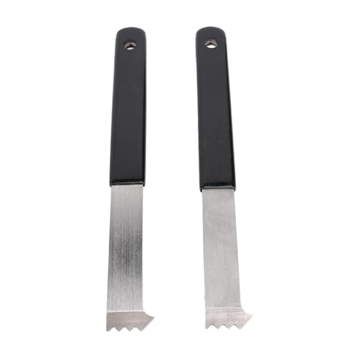 2Pcs Paver Puller, Paver Extractor Tool with Joint Scraper Micro Teeth Gripper Slots Paver Removal Tool for Garden Paver Brick Block Replacement